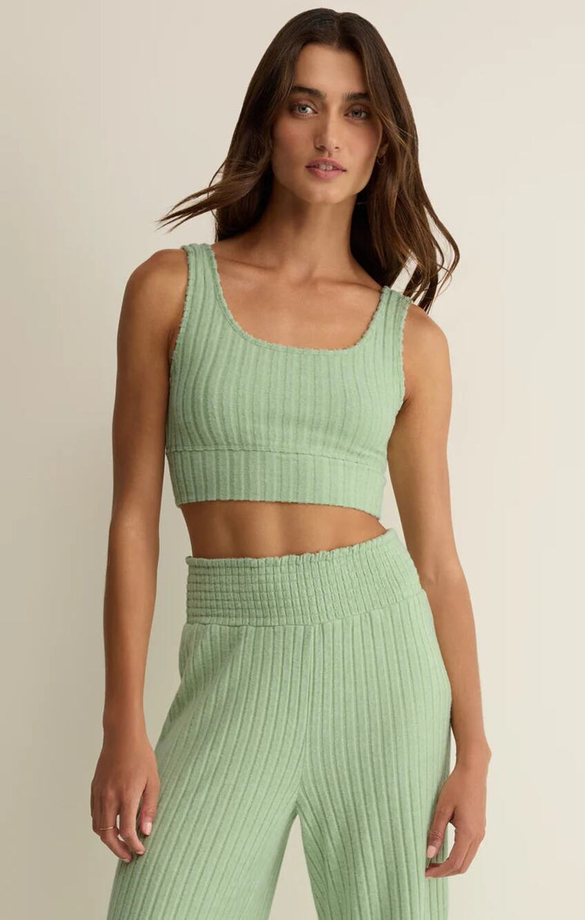Z Supply Zoe Silky Rib Tank Bra - Sprout NWT Various Sizes